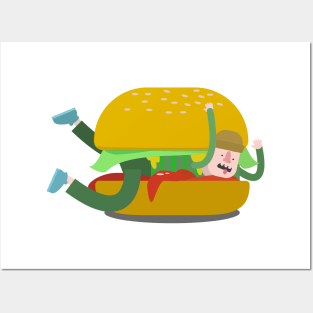 Burger Food Posters and Art